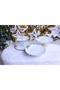 3 Piece Metal Leg Porcelain Cake Presentation Cookie Holder Sugar Bowl Set - 2
