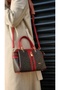 JUSTPOLO WOMEN'S BROWN RED WITH 4 COMPARTMENT HAND AND SHOULDER BAG AND WALLET COMBIN - 6