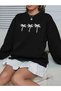Sıfıryaka Black Unisex Printed Sweatshirt - 2