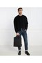 Men's Cotton Brand Logo Round Collar Black T-Shirt 3D1TC8 1JTKZ-0999 - 5