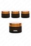 30ml amber cream jar glass cream box bright gold color with protection lid 30cc glass jar (3 pcs)