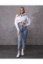 High Waist Mom Jean Jeans - Solid Color, Snow Wash, 2024 - 2