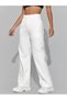 White High Waist Wide Leg Boyfriend Pants Palazzo jeans - 4
