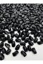 Black Blunt Twisted Acrylic Beads, Bag Making, Jewelry Beads (100gr, ~60 Pieces)