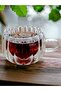 250ml Coffee and Presentation Cup - Heat Resistant Twisted Cup with Handles and Double Walls - 3