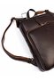 حقيبة ظهر AKA LEATHER 905 مصنوعة من الجلد الطبيعي بنسبة 100% مع حجرة للكمبيوتر المحمول باللون البني الداكن - 4