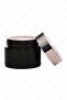 Amber cream jar 50ml glass cream jar bright silver lid 50cc glass jar (6 pcs) - 6
