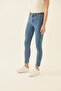 Romets Slim Fit Ankle Length High Waist Blue Color Women's Denim Trousers - 3