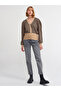 60181 V-Neck Striped Cardigan-beige-black - 3