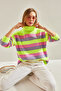 Women's Green Turtleneck Knitwear Sweater Stk237 - 5