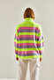 Women's Green Turtleneck Knitwear Sweater Stk237 - 2