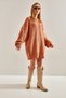 Women's Pomegranate Flower Thessaloniki Knitted Openwork Detailed Oversize Knitwear Sweater Stk151 - 8
