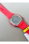 Red Color, Waterproof, 2 Years Warranty, Digital Girl's (+6) Wristwatch + Bracelet - 8