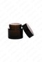 Amber cream jar 10ml glass cream jar with black color lid 10cc glass jar (15 pieces) - 7