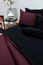 Easy Iron Oversize Duvet Cover Set (180x200 Black Elastic Sheet+Quilt Cover+High Cover) Claret Red - 2