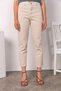 Beige Mom Jean High Waist Detail Boyfriend Jeans 2024 - 4