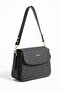 New Season Column Strap 4 Compartment Black Women's Shoulder Bag and Wallet Combination PBU217402 - 6