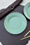 Bastien 6-Person 19 cm Everyday Green Porcelain Cake Serving Plate Set - 3