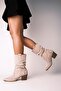 Women's Cowboy Boots Drawstring-S.CREAM - 3