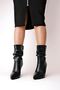 Monica Women's Pointed Toe Heeled Boots Gusseted-black - 2