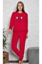 Chick Patterned Mother and Daughter Combination Plush Pajama Set (MOM AND GIRL SEQUENCY SELLABLE.) - 5