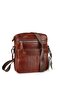393 100% GENUINE LEATHER MAILMAN BAG HANDBAG CROSSBODY BAG TAN - 2