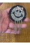 7X7 CM IRON-ON ZIRCON STONE TASSELED SMILE FACE CLOTHING PATCH APPLIQUE