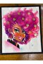 24x20 Cm Embossed Sequined Pink Haired Girl Applique Rigging Patch Sewing Hobby Clothing Accessory