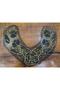Tulle And Embroidery Embroidered Stoned And Silvery Applique Collar Applique Arma Clothing Collar Accessory 35x10 Black