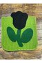 12x10 Cm Woven Black Tulip Square Sewing Clothing Accessory Applique Patch Embroidery