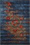 Blue Themed Abstract Design Floral Pattern Creative Modern Decorative Rug 2956