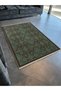 Creative Vintage Decorative Carpet with Green Brown Themed Abstract Pattern 2958 - 3