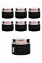 Amber cream jar 50ml glass cream jar bright silver lid 50cc glass jar (6 pcs)