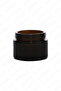Amber cream jar 50ml glass cream jar bright silver lid 50cc glass jar (6 pcs) - 8