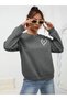 WOMEN'S HEART PRINT OVERSIZE ZERO COLLAR SWEATSHIRT DAXIS Sportwear Company - 2