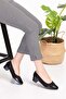 Genuine Leather Low Heel Comfortable Shoes vdt.39 - Black Honeycomb - 37