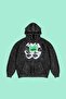 Washable Black Woman Shadows Printed Oversize Unisex Hoodie
