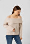 Women's Scoop Neck Ribbed Sweater - 6