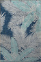 Blue Themed Mixed Leaf Flower Patterned Creative Modern Decorative Carpet 2962