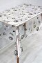 Pvc Transparent Erasable Oilcloth Tablecloth 014-Black Rose - 2