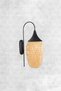 Boja Bamboo Black Detail Sconce 23x37x60 Cm Scandinavian, Modern, Bohemian, Rattan, Lighting - 2