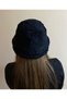 2-Piece Winter Black Color Boucle Hat and Cut Fingers Gloves Set - Fingerless Gloves - 2