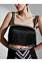 Melis Ağazat X Koton - Crop Strap Tassel Blouse - 6