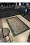 Green Beige Themed Flower Rose Patterned Creative Modern Decorative Carpet 2973 - 2