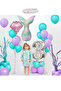 Mermaid Tail Seashell 102cm Silver Number Balloon Mermaid Mermaid Concept Balloon Set - 4