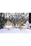 2-Piece Pasabahce Metal Leg Gilded Cake Jar and Cake Stand Presentation Holder