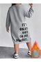 Women's Its Okay Printed Sweatshirt Dress / Tunic - 3