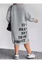 Women's Its Okayy Printed Sweatshirt Dress / Tunic - 5