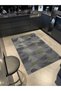 Gray Green Themed Abstract Geometric Patterned Creative Modern Decorative Carpet 2985 - 2