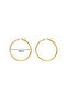 Women's Gold 316l Surgical Steel Large Thin Hoop Earrings - 5